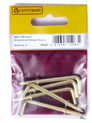 Centurion 38mm EB Shouldered Dresser Hooks (Pack of 5)