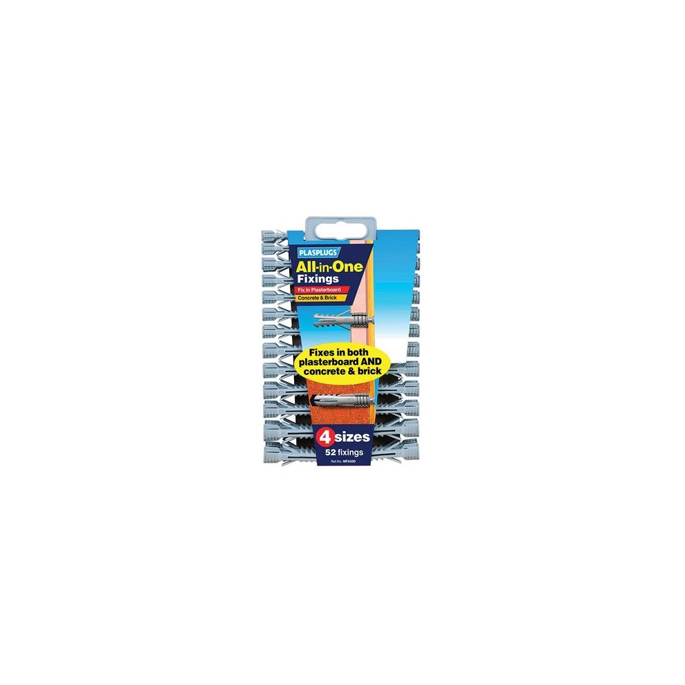 [PLAMFA500] Plasplug MFA 500 All In One Fixings Assorted (52)