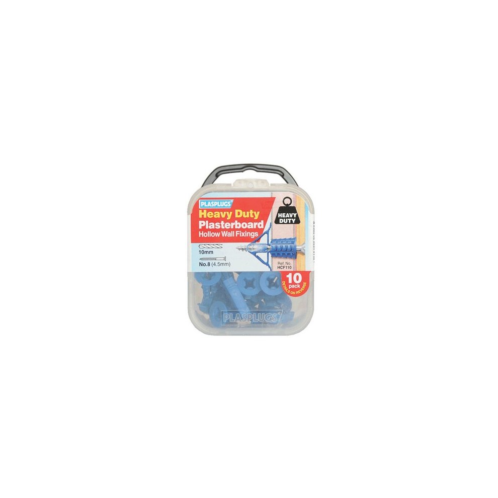 Plasplug Plasterboard Fixings Heavy Duty x 10 HCF110