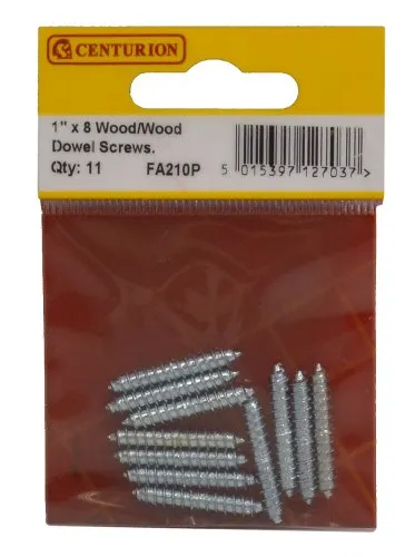 [FA210P] Centurion 1" x 8" SC Wood/Wood Dowel Screws (Pack of 11)