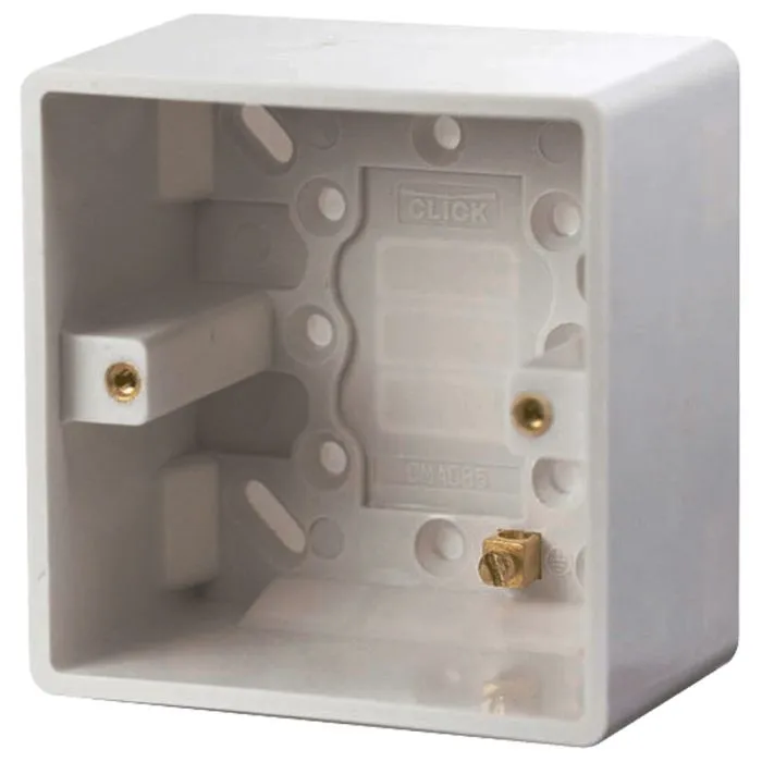 Click CMA085 Pattress 1 Gang 47mm White