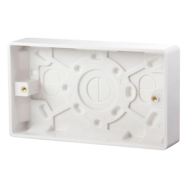Click CMA082 Pattress 2 Gang 25mm White