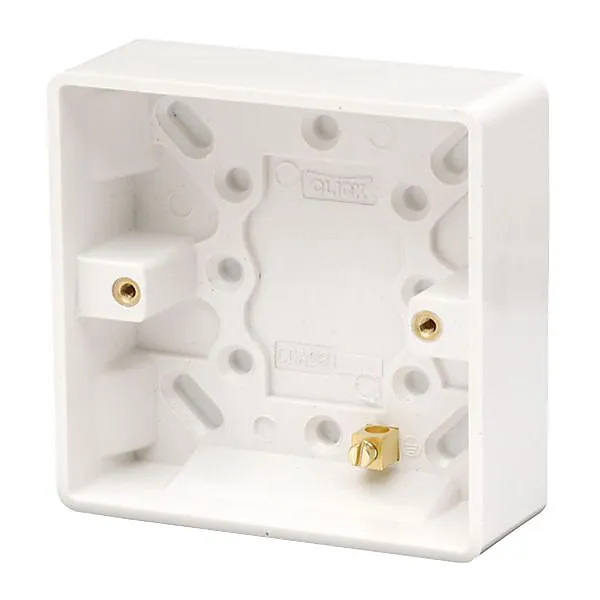 Click CMA081 Pattress 1 Gang 25mm White
