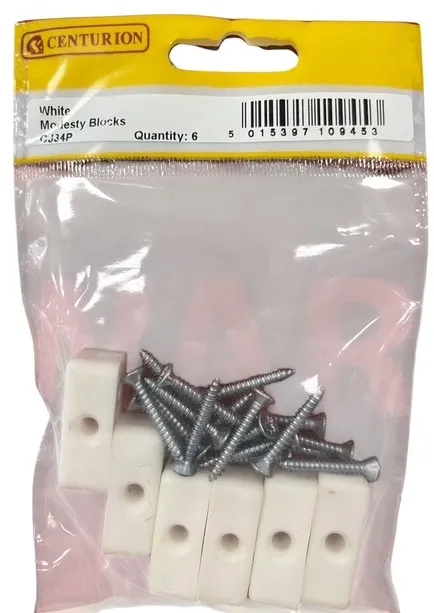 Centurion White Modesty Blocks (Pack of 6)