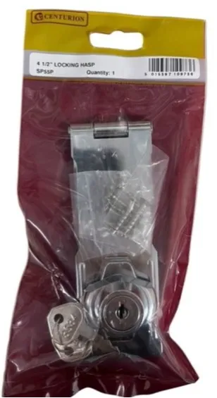 Centurion 4 1/2” Locking Hasp, Chrome Plated - 115mm