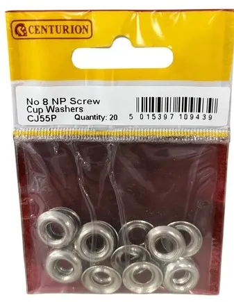 Centurion No 8 NP Screw Cup Washers (20 Pack)