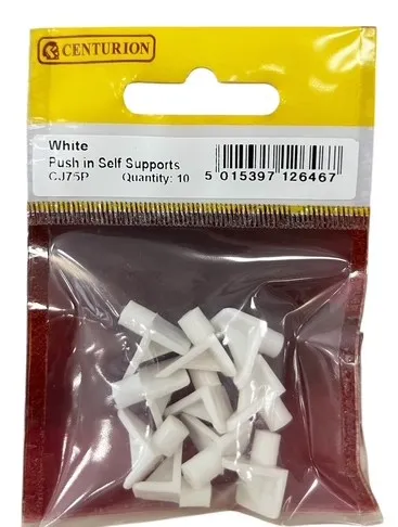Centurion White Push In Shelf Support (10 Pack)