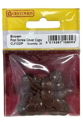 Cen Brown Pozi Screw Cover Caps (pack Of 20)
