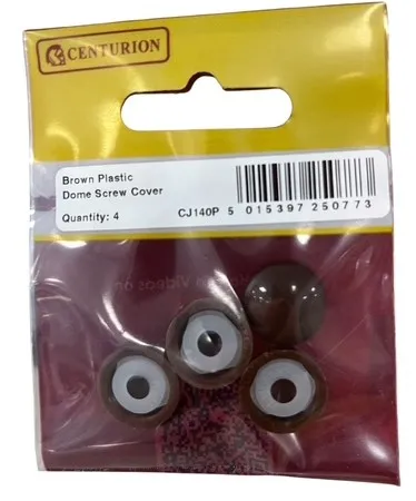 Brown Plastic Dome Screw Cover (pack Of 4)