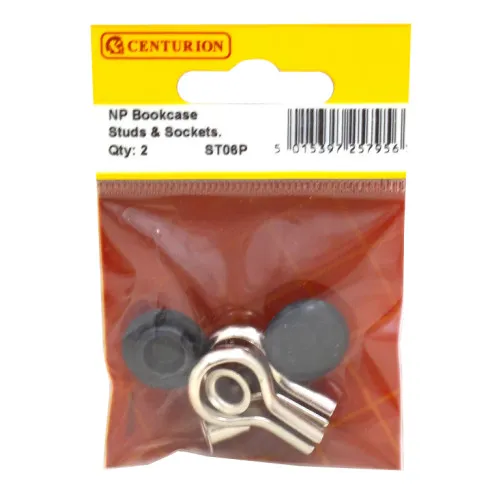 Centurion NP Bookcase Studs & Sockets (Pack of 2)