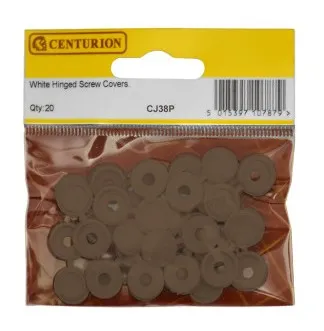 [CJ38P] Centurion Brown Hinged Screw Covers (pack Of 20)