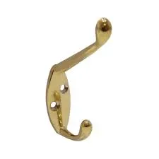 Centurion 105mm Die Cast Hat & Coat Hook - Brass