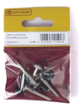 Centurion 30mm X 8 CP Dome Mirror Screws (4 Pack)