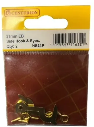 Centurion 31mm EB Side Hook & Eyes (Pack of 2)