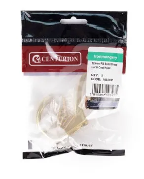Centurion Solid Brass Hat & Coat Hook - Polished Brass (Qty 1)