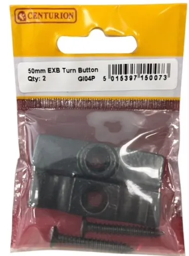 Centurion 50mm Steel Turn Buttons, Epoxy Black