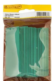 [FA332P] Centurion 1mm x 28mm x 100mm Green Flat Packers (Pack of 20)