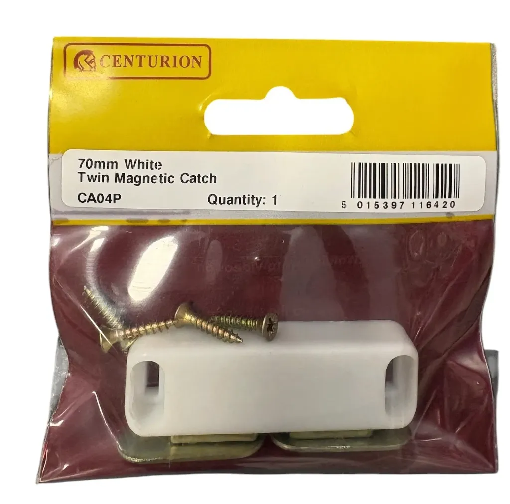 [CA04P] Centurion 70mm White Twin Magnetic Catch