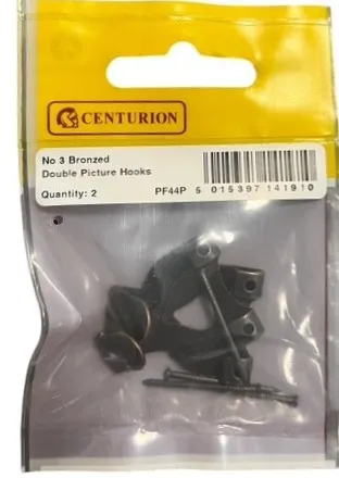 [PF44P] Centurion No 3 FB Double Picture Hooks (Pack of 2)