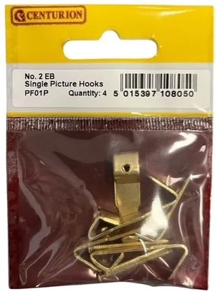 [PF01P] Centurion No 2 EB Single Picture Hooks (Pack of 4)