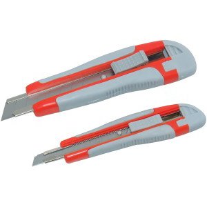 [S0150] Amtech 2 Piece Snap Off Disposable Knife Set