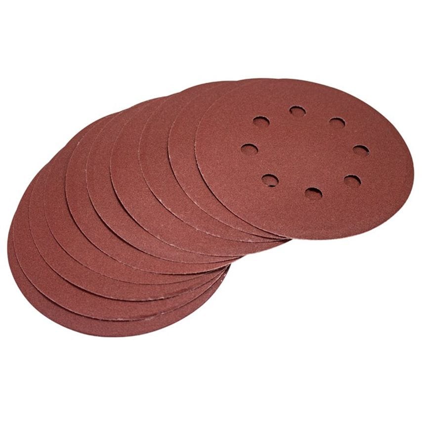 [V4095] Amtech 10 x P240 Grit Circular Sanding Sheets (125mm Diameter)