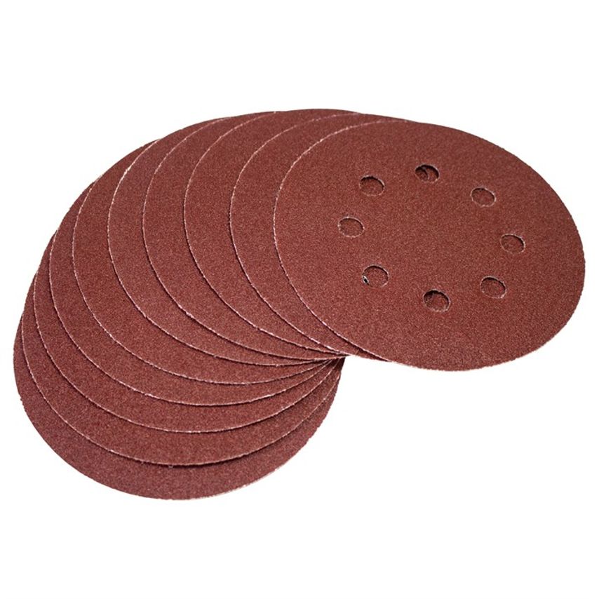[V4085] Amtech 10 x P80 Grit Circular Sanding Sheets (125mm Diameter)