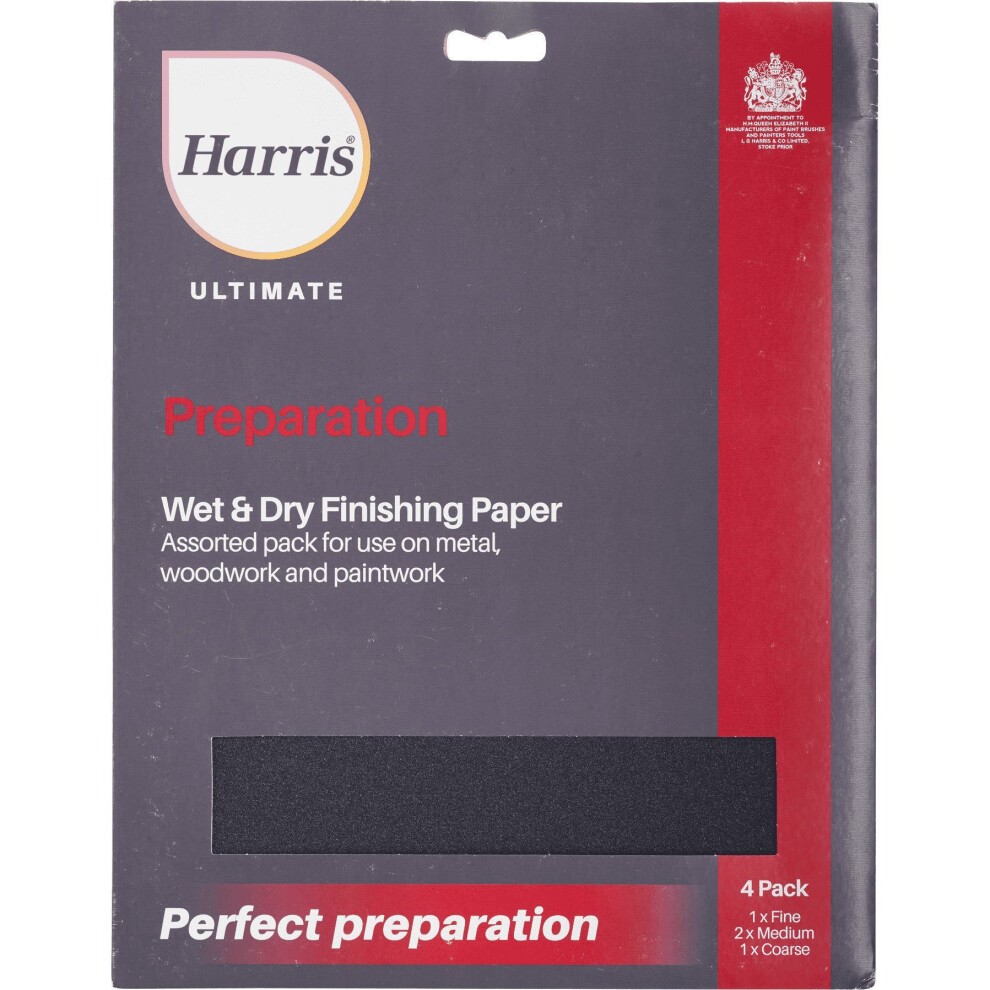 Harris Ultimate - Wet & Dry Finish Paper 4 Pack