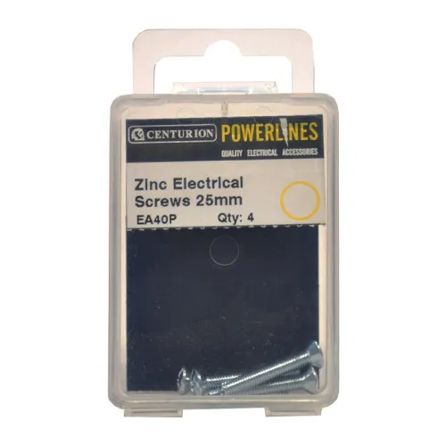 Centurion Electrical Socket Screws, M3.5 x 25mm, Zinc Plated