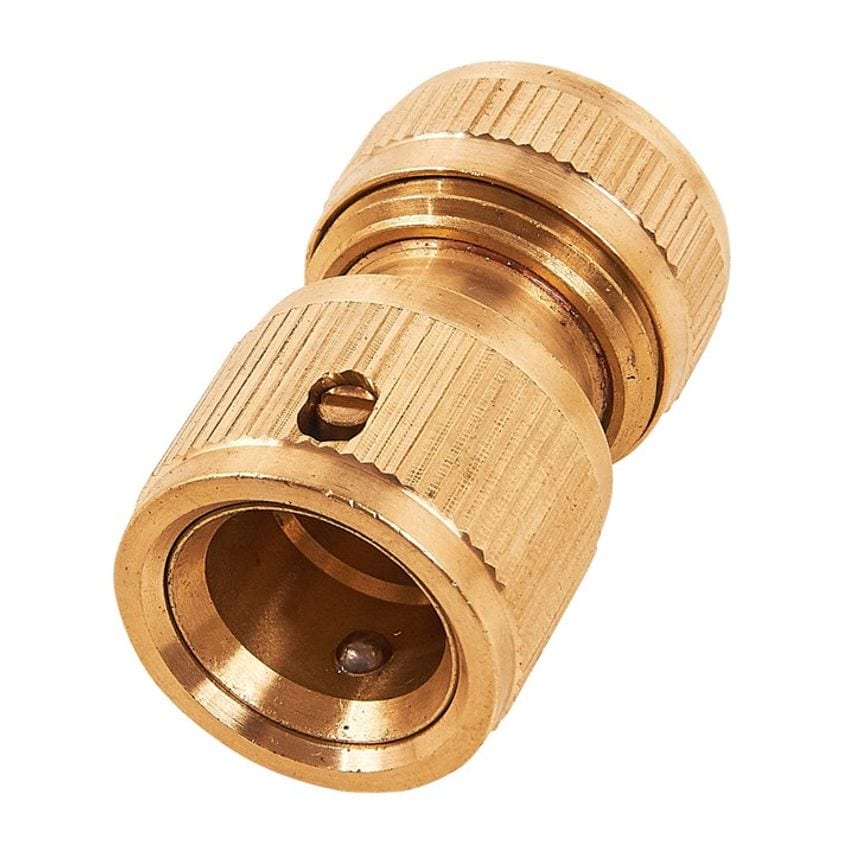 1/2” Brass Water-stop Hose Connector