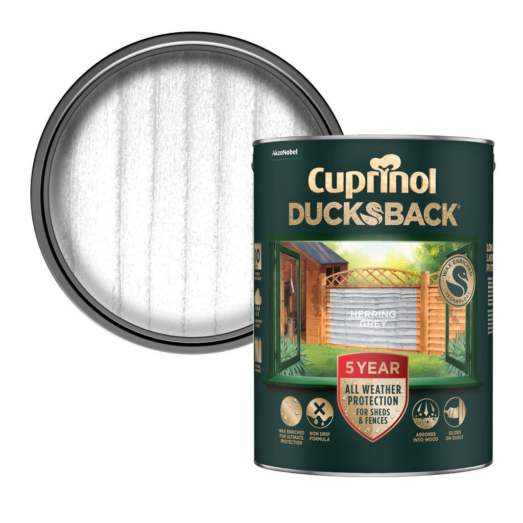 Cuprinol 5 Year Ducksback Herring Grey 5L