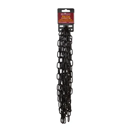 Centurion 3mm X 21mm X 5m Black Welded Coil Pre-cut Chain