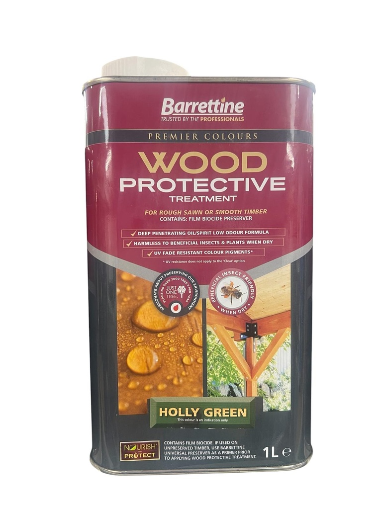 Barrettine Protective Treatment Holly Green 1L