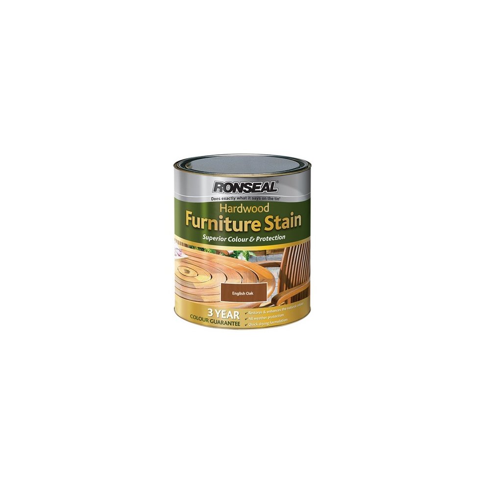 Ronseal Hardwood Furniture Stain English Oak 750ml