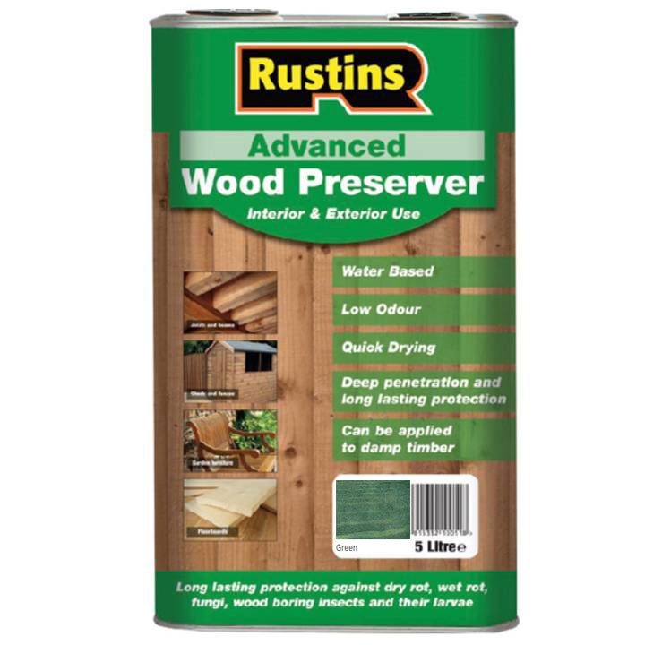 Rustins Advanced Wood Preserver  Green 5L