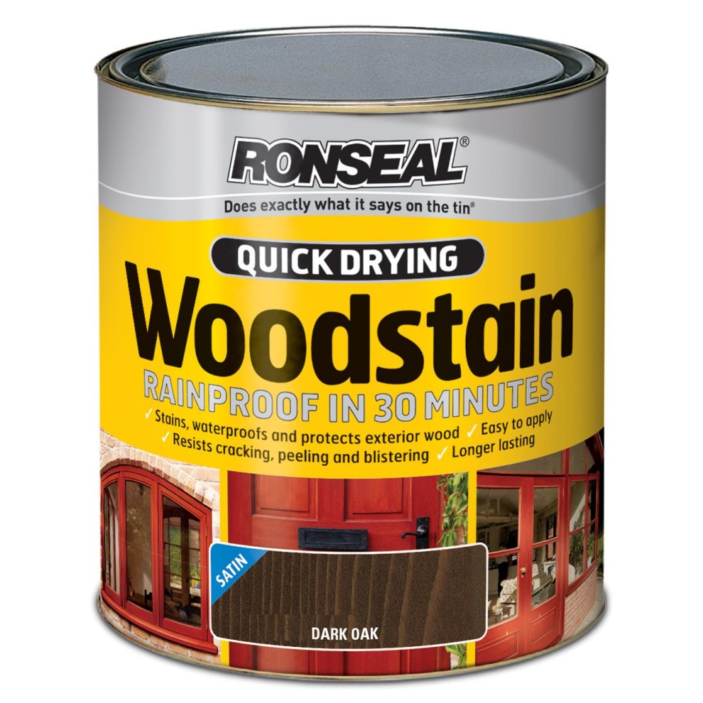 [3944] Ronseal QD Woodstain Satin Dark Oak 750ml