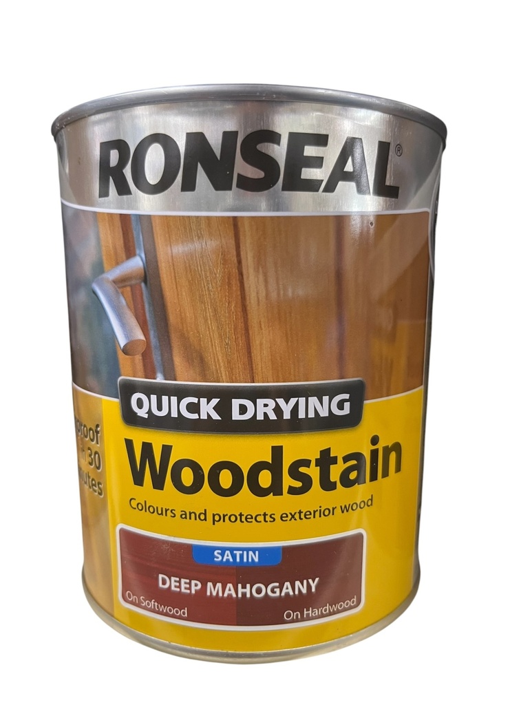 Ronseal Quick Drying Woodstain Satin Mahogany 750ml