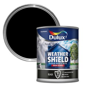 [4985] Dulux Retail Weathershield High Gloss Black 750ml