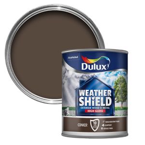 [4988] Dulux Retail Weathershield High Gloss Conker 750ml