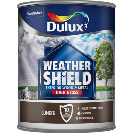[4988] Dulux Retail Weathershield High Gloss Conker 750ml
