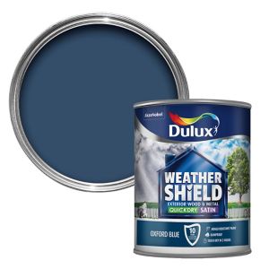 [35681] Dulux Weathershield Quick Dry Satin Oxford Blue 750ml