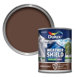 [27484] Dulux Weathershield Quick Dry Satin Hazelnut Truffle 750ml