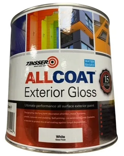 Zinsser All Coat Exterior Gloss White 1L