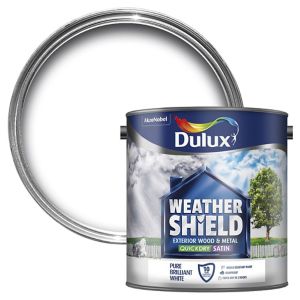 [27916] Dulux Weathershield QD Satin Brilliant White 2.5L