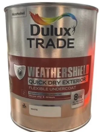 Dulux Trade Weathershield 8yr Quick Dry Undercoat White 1L
