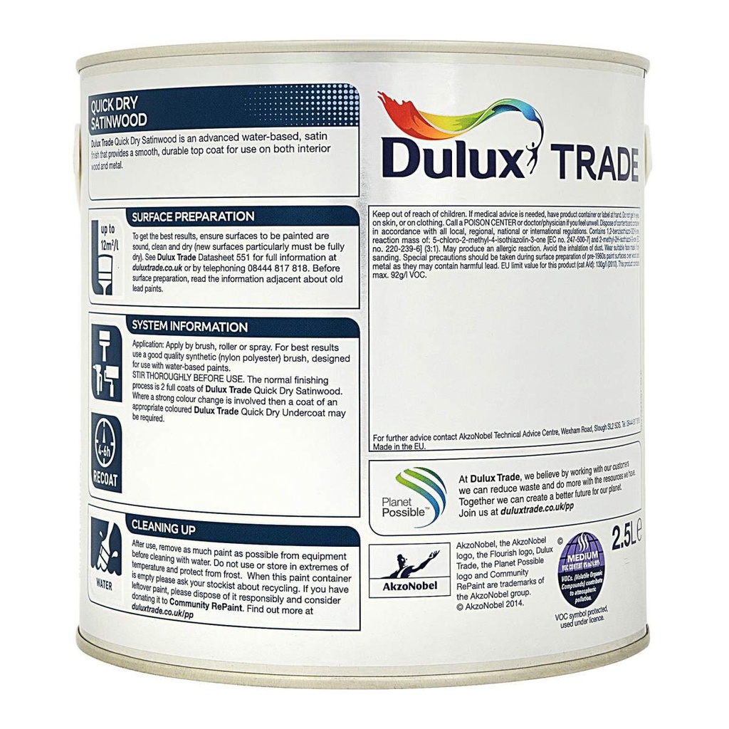 Dulux Trade QD Satinwood Colour EDB 2.5L