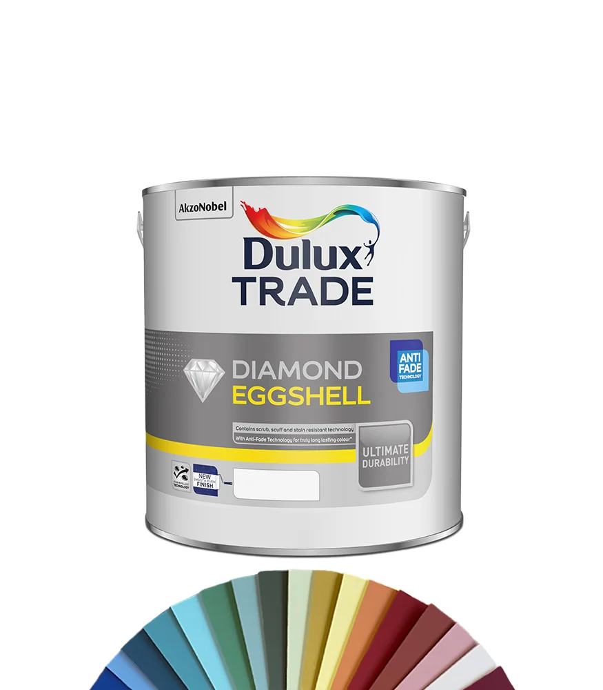 Dulux Trade Diamond QD Eggshell Tinted Colour EDB 2.5L