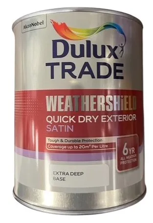 [8433] Dulux Trade Weathershield QD Satin Tinted Colour EDB 1L