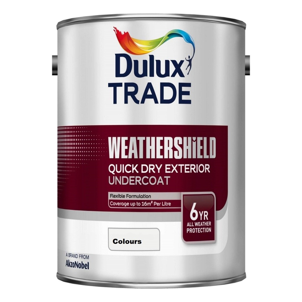 Dulux Trade Weathershield Quick Dry Exterior Undercoat Medium Base 1l