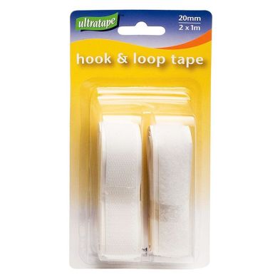 Bruce Douglas 20mm x 1m White Hook & Loop Ultratape